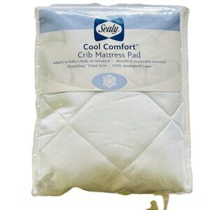 Sealy Cool Comfort Crib Mattress Pad 100% Waterproof 52 x 28 in ED016-QDX1